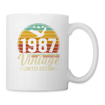 Classique 1987 Anniversaire Rétro Vintage - Mug blanc - blanc - Droite