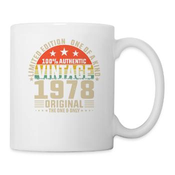 Classique 1978 anniversaire rétro Look - Mug blanc - blanc - Droite