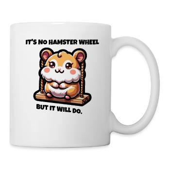 Hamster Kawaii Mignon Sur Une Balançoire - Mug blanc - blanc - Droite