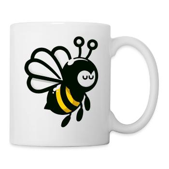 Mine d’abeilles, Saint-Valentin - Mug blanc - blanc - Droite
