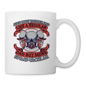 Papa peintre de carrosserie comme un véhicule de papa ordinaire - Mug blanc - blanc - Droite