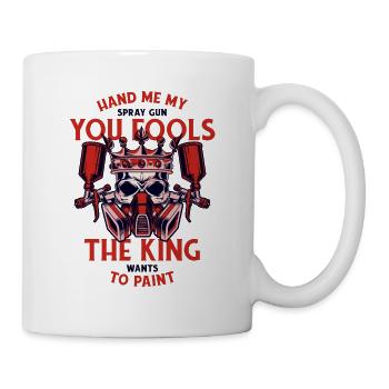 Le Roi Veut Peindre Voiture Pulvérisée Voiture Automobile - Mug blanc - blanc - Droite