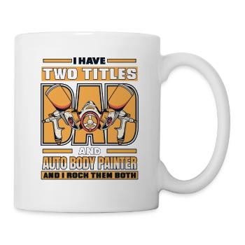 J’ai deux titres Papa Automobile Véhicule Voiture - Mug blanc - blanc - Droite
