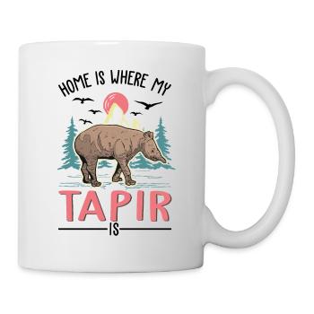 Zuhause ist wo mein Tapir ist - Tasse - Weiß - Rechts