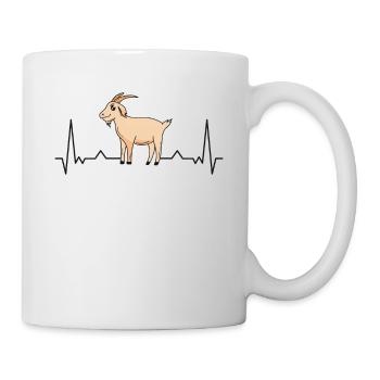 Battement de cœur des chèvres Chèvre hôte Chèvre - Mug blanc - blanc - Droite