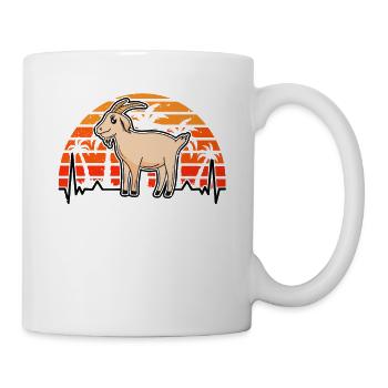 Battement de cœur des chèvres Chèvre hôte Chèvre - Mug blanc - blanc - Droite