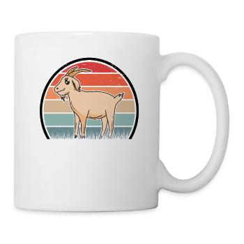 Chèvres Retro Goat Host Vintage Goat - Mug blanc - blanc - Droite