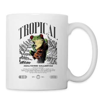 Rainette aux yeux rouges Amphibien de la forêt tropicale - Mug blanc - blanc - Droite