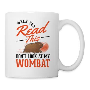 Australischer Wombat Geschenk - Tasse - Weiß - Rechts