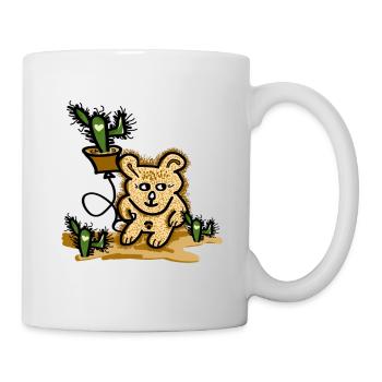 Hässlicher Bär im Wüstensand - Tasse - Weiß - Rechts