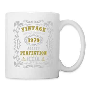 Vintage Geburtstagsfeier 1979 Originalteile 45. - Tasse - Weiß - Rechts