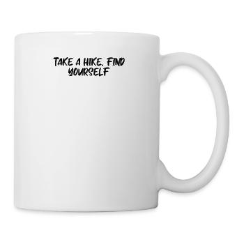 Wandern - Take a hike, find yourself - Tasse - Weiß - Rechts