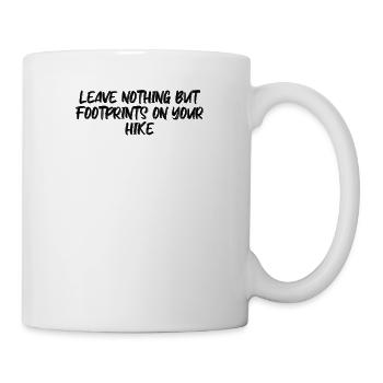 Randonnée - Ne laissez rien d’autre que des empreintes de pas sur votre - Mug blanc - blanc - Droite