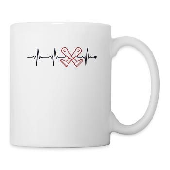 Leg Prosthesis Heartbeat Artificial Legs User Leg - Mug - white - Right