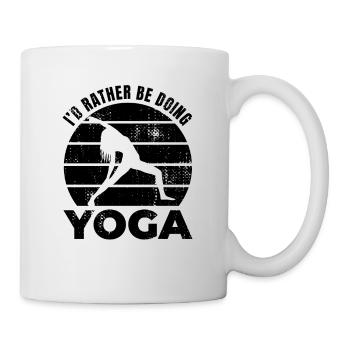 Citation d’amateur de yoga - Mug blanc - blanc - Droite