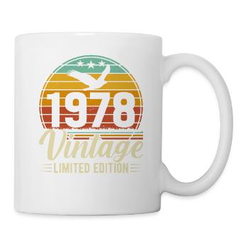 Einzigartiges 1978 Geburtstagsjahr Retro Design - Tasse - Weiß - Rechts