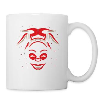 Karneval Clown - Tasse - Weiß - Rechts
