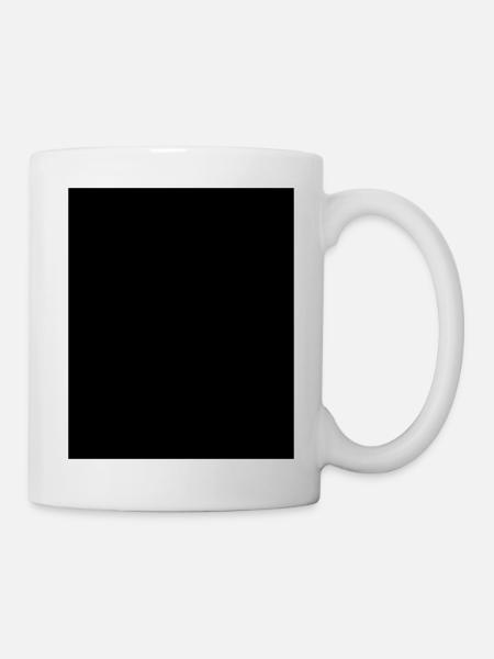 BLACK Balken Schwarz Censored - Tasse - Weiß