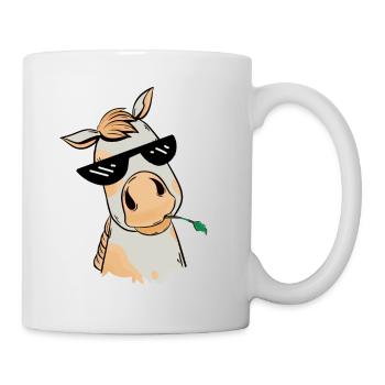 Horse Horses Chill Sunglasses Meme Gaul - Mug - white - Right