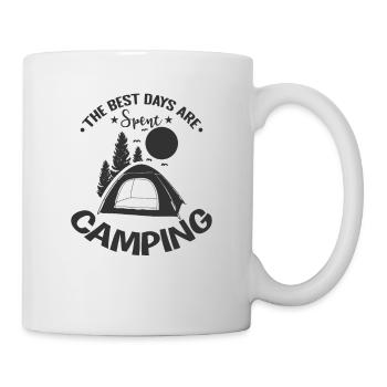 The best Days are spent Camping Urlaub - Tasse - Weiß - Rechts