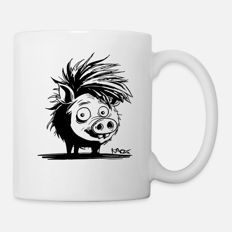 Cute Punk Pig - Mug - white