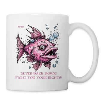 Fight for Your Rights: Freedom Fighter Fish - Mug - white - Right