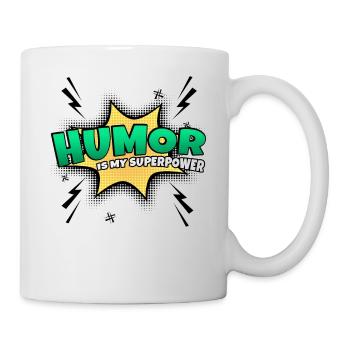 L’humour est mon trait de caractère de superpouvoir - Mug blanc - blanc - Droite