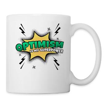 Optimism is my superpower trait - Mug - white - Right
