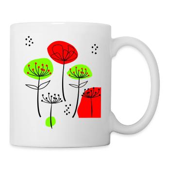 Fantaisie de fleurs - Mug blanc - blanc - Droite