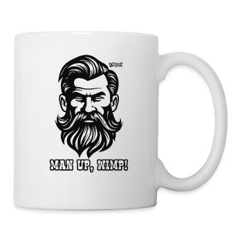 "Man Up Attraktiver bärtiger Kerl" - Tasse - Weiß - Rechts