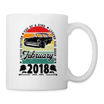 Birthday February 2018, Vintage February 2018. - Mug - white - Right