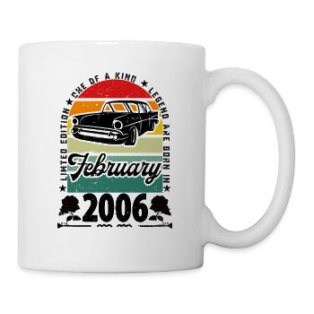 Birthday February 2006, Vintage February 2006. - Mug - white - Right
