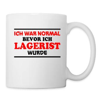 Lagerist Spruch Logistik Lustige Lagerist Geschenk - Tasse - Weiß - Rechts