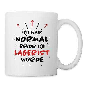 Lagerist Spruch Logistik Lustige Lagerist Geschenk - Tasse - Weiß - Rechts