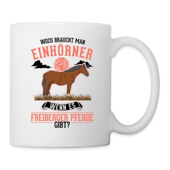 Freiberger Pferd Einhorn - Tasse - Weiß - Rechts