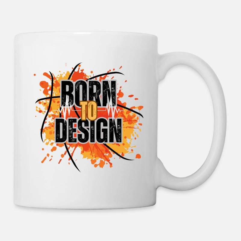 Né pour le design - Mug blanc - blanc