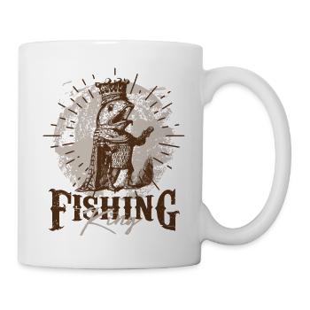 Le roi de la pêche ,humour pêcheur drôle poisson - Mug blanc - blanc - Droite