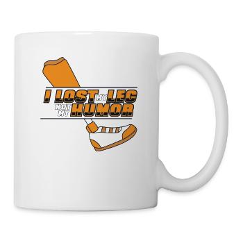 J’ai perdu ma jambe, pas mon humour, des jambes artificielles, une jambe d’utilisateur - Mug blanc - blanc - Droite