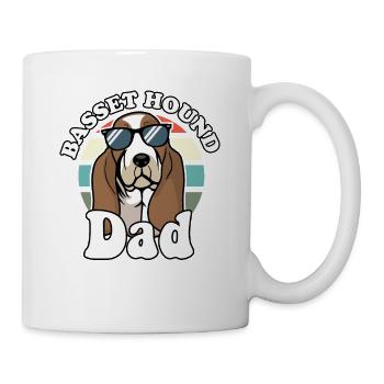 Basset Hound Dad Dog Lover Funny Bassethound Dog - Tasse - Weiß - Rechts