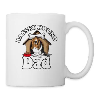 Basset Hound Dad Dog Lover Funny Bassethound Dog - Tasse - Weiß - Rechts