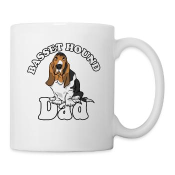Basset Hound Dad Dog Lover Funny Bassethound Dog - Tasse - Weiß - Rechts
