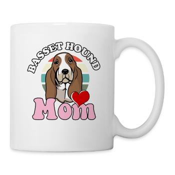Basset Hound Mom Dog Lover Funny Bassethound Dog - Tasse - Weiß - Rechts