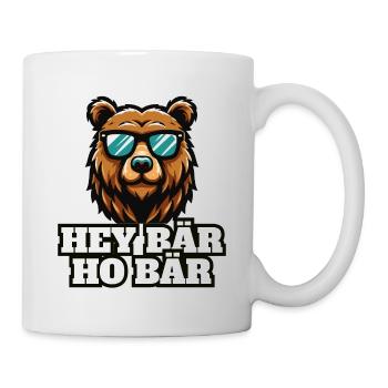 Hey Bär Ho Bär lustiges Survival Outdoor - Tasse - Weiß - Rechts