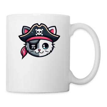 Gasparilla Cat Pirat 3.14 Pi Tag Mathematik Wissenschaft - Tasse - Weiß - Rechts