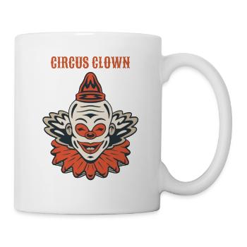 Circus Clown Funny Scary Creep Jester Spooky Joker - Tasse - Weiß - Rechts