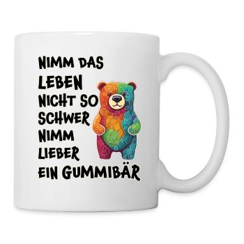 Ne prends pas la vie si durement, ours en gélatine - Mug blanc - blanc - Droite