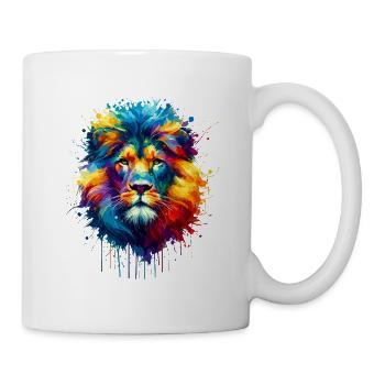 Splash Art Lions Wildlife Safari Zoo Africa Lion - Mug - white - Right
