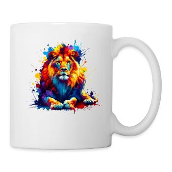 Splash Art Lions Wildlife Safari Zoo Africa Lion - Mug - white - Right