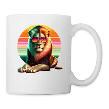 Pop Art Sunglasses Lions Wildlife Safari Zoo - Mug - white - Right