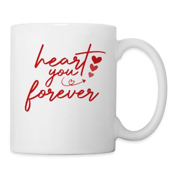 Herz, du für immer - Tasse - Weiß - Rechts